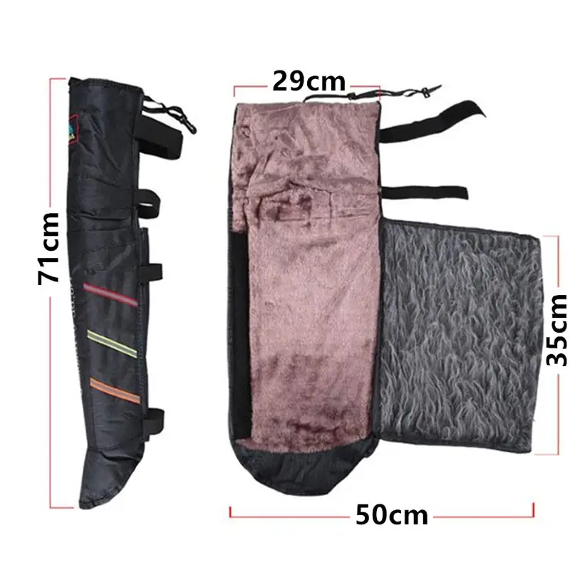 Winter Motorcycle Leg Protectors Warm Lengthen Knee Pad Cycling E-bike Skateboard Knee Brace Plus Fleece Leg Sleeve Man Women