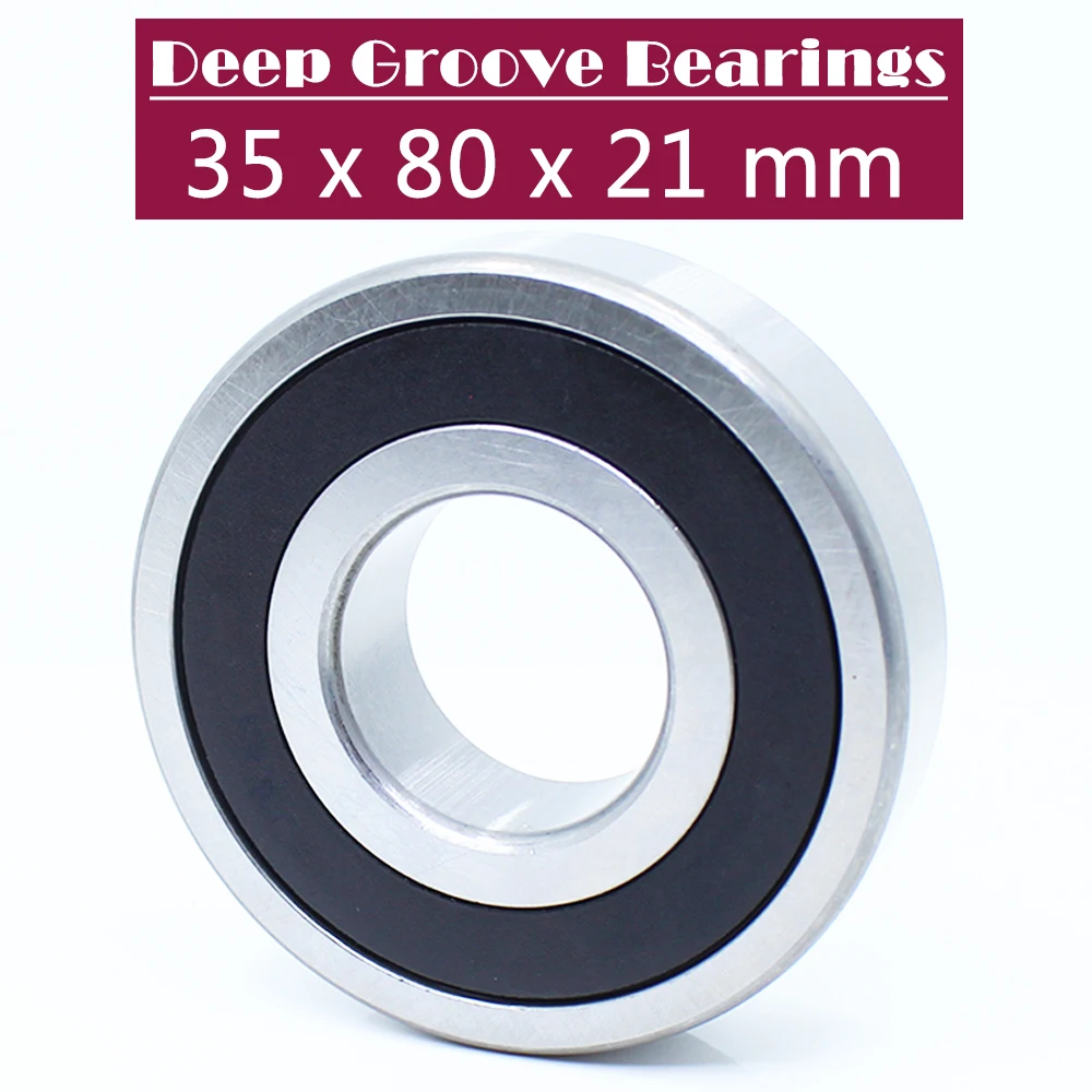 

6307RS подшипник (1 шт.) 35*80*21 мм Глубокий паз 6307-2RS шарикоподшипники 6307RZ 180307 RZ RS 6307 2RS EMQ качество