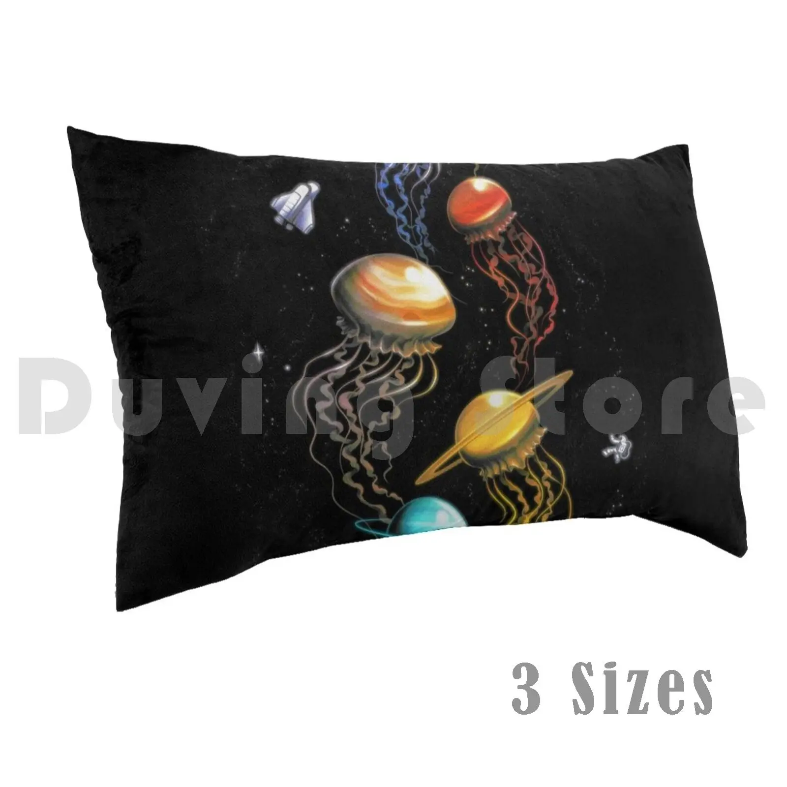 

Univer-Sea pillow Case 20 * 30 Inch Universe Cosmos Space Planets Starship Astronaut Cosmonaut Spaceman Jellyfish