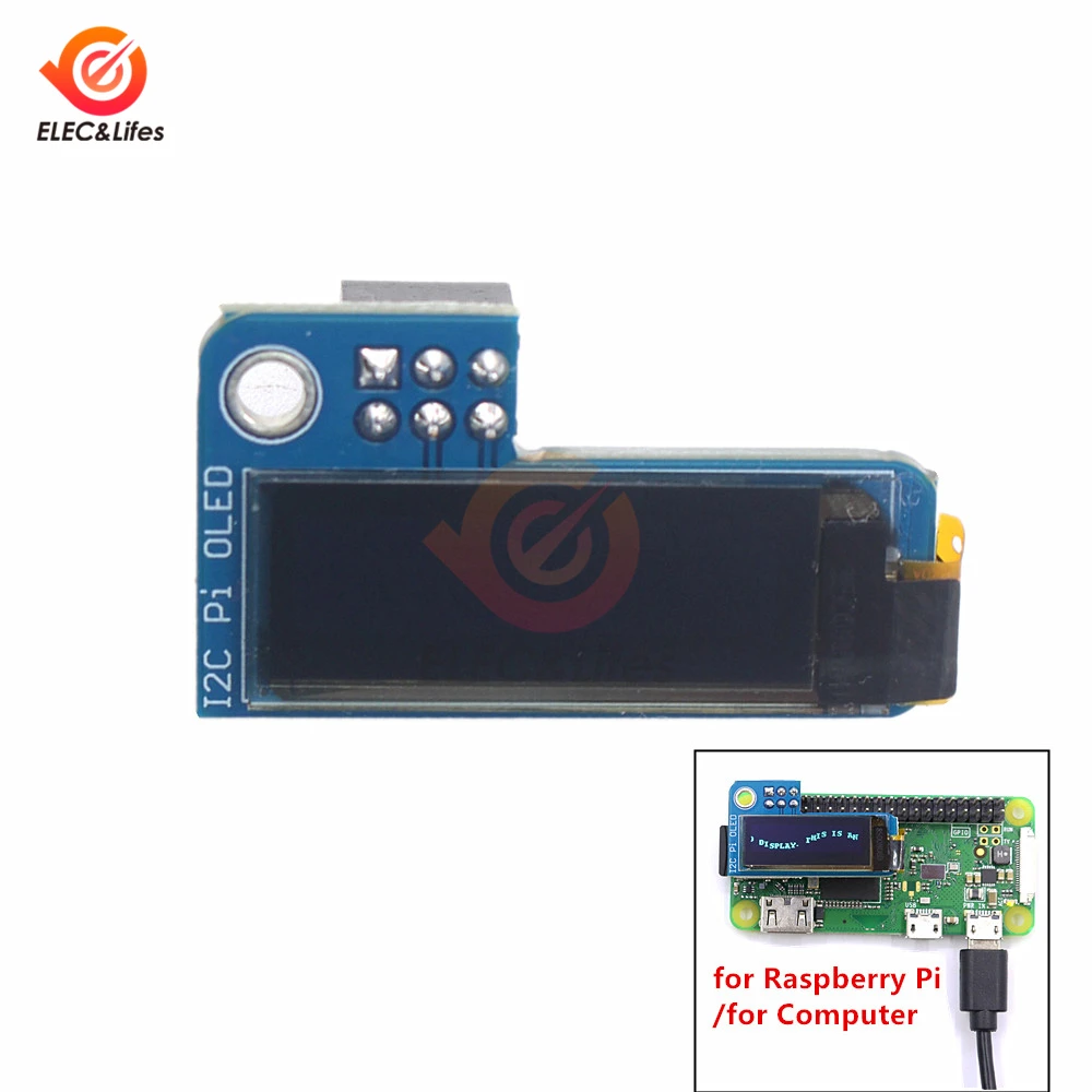 

0.91inch OLED I2C IIC Serial Blue OLED Display Module 128X32 LCD Screen for Raspberry Pi computer