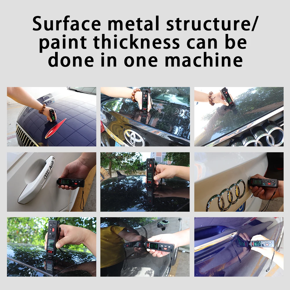 R & D ET330 + Zn Mobil Cat Coating Thickness Gauge Cat Mobil Menyepuh Dgn Listrik Logam Seng Coating Thickness Tester Meter fe & NFe & Zinc