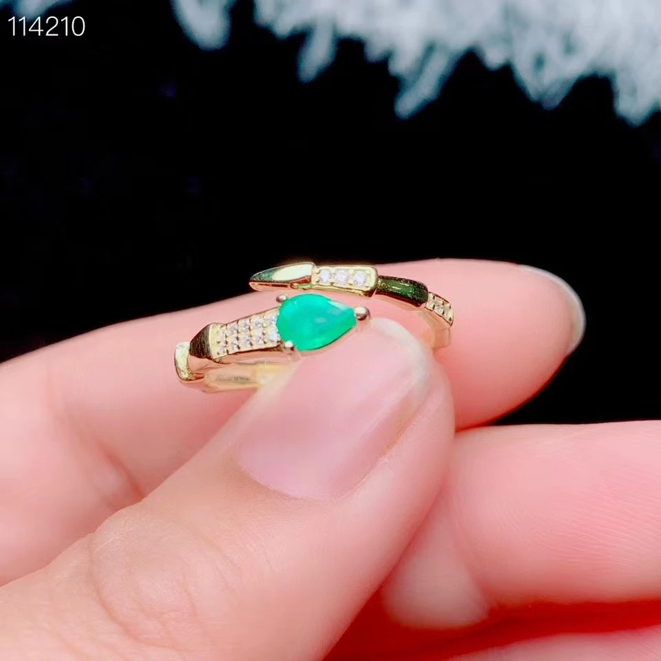 925 sterling silver natural ruby sapphire emerald girl ring fashion new support re-check 3 colors can choose excellent colors