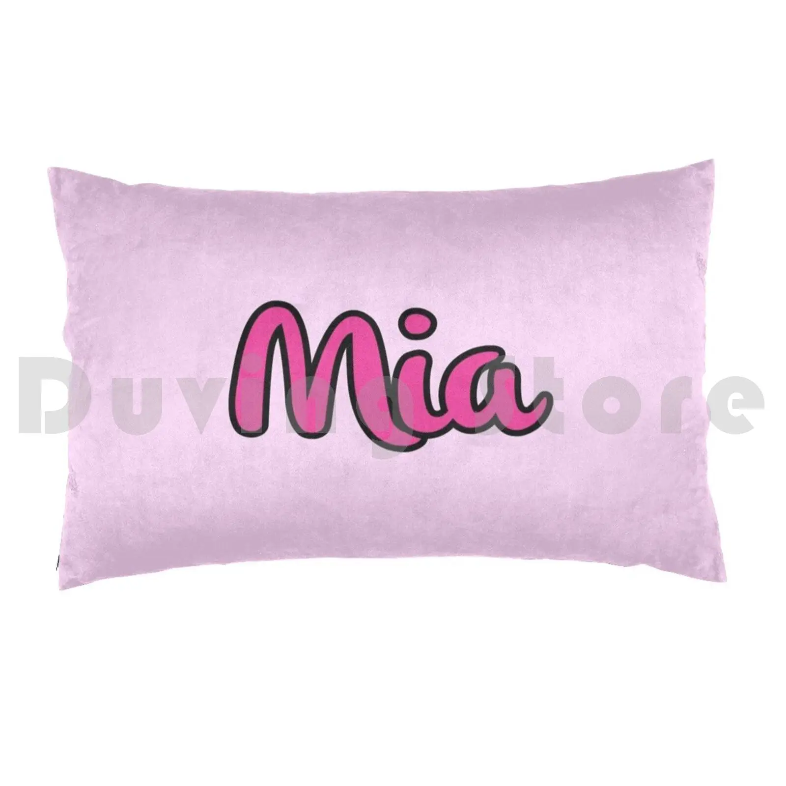 Mia Name Sticker Pillow Case Printed 50x75 Mia Personal Individual Marking Private Personalized Custom Name