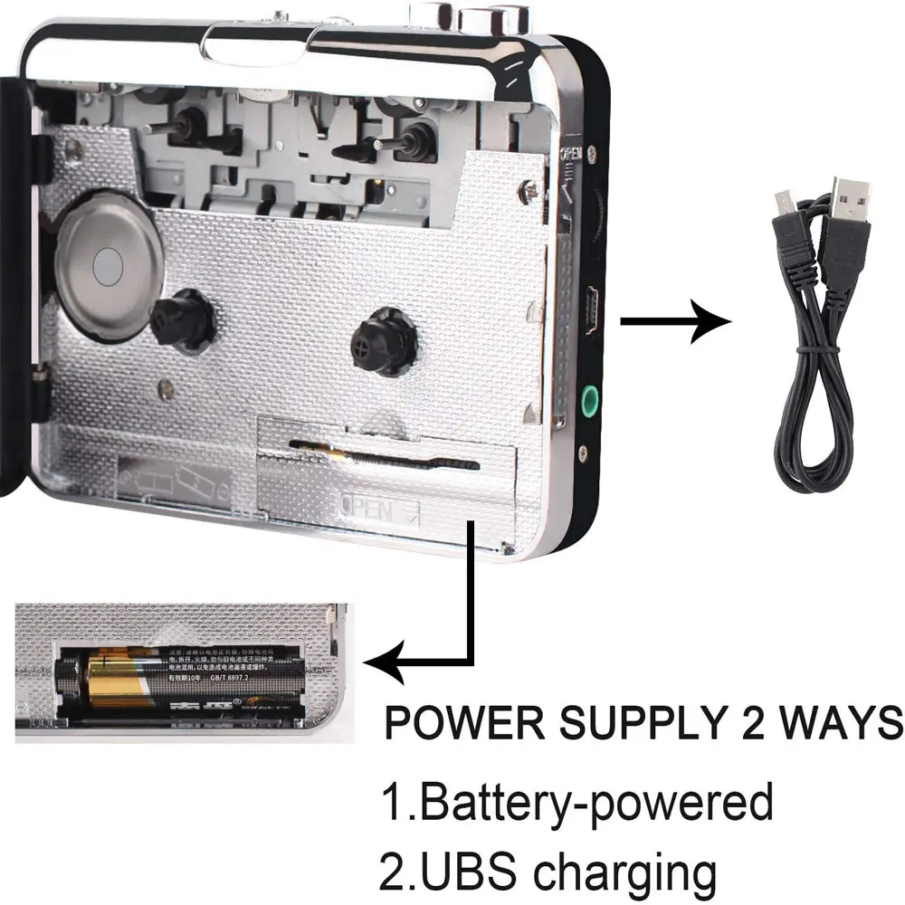 Usb Máy Nghe Nhạc Lồng Sắt, bạn Có Thể Chuyển Đổi Tất Cả Cũ Phối Băng Cassette Vào Kỹ Thuật Số MP3 Các Tập Tin Để Phát Lại Trên IPod/MP3