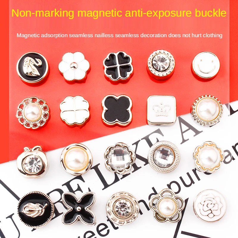 5/10Pair Exempt Sewing Invisible Snaps Magnetic Double Sided Automatic Buckle Clothes Sewing DIY Handwork Apparel Supplies