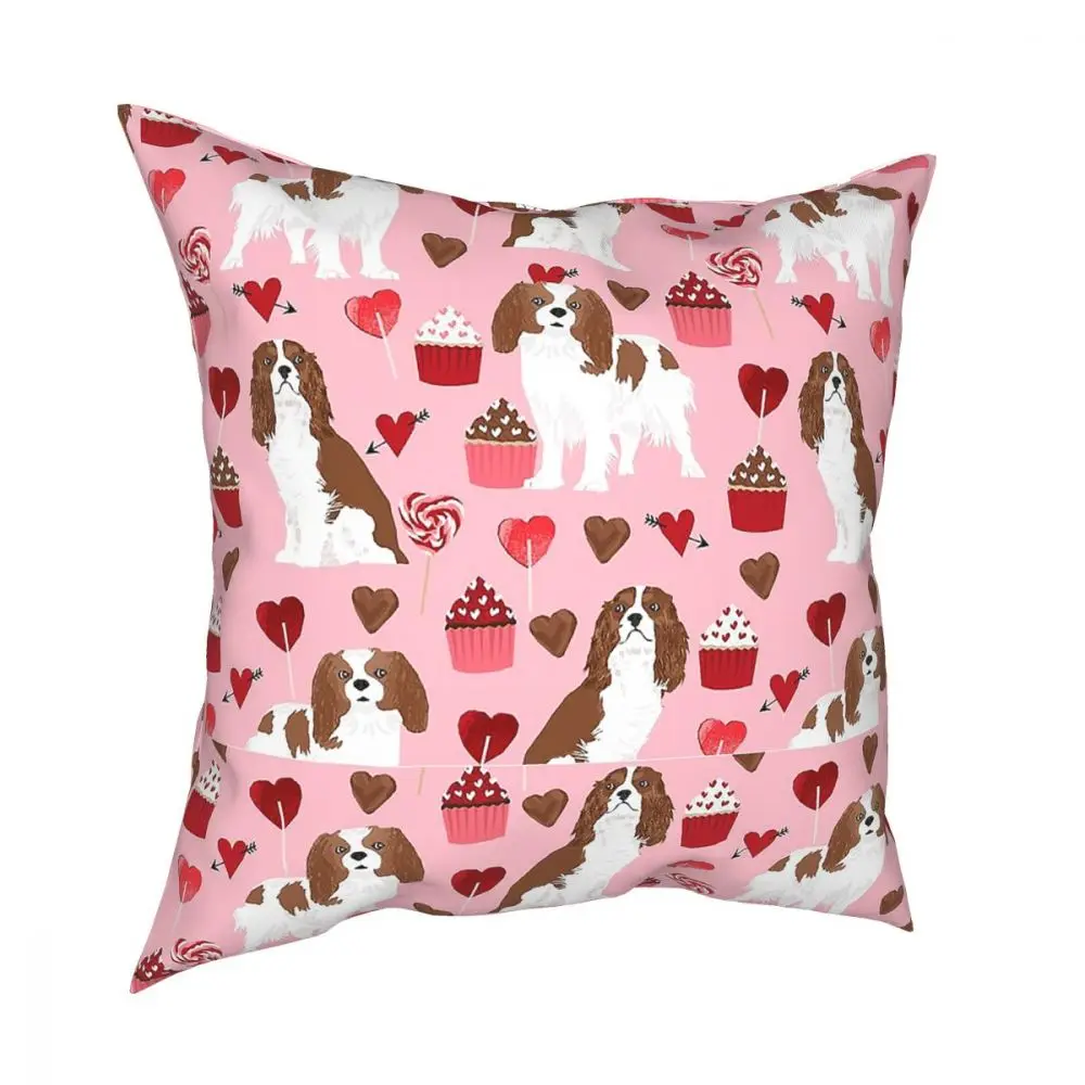 Cavalier King Charles Spaniel Square Pillow Case Polyester Decorative Pillow Dog Lover 45*45cm Pillowcover Home Decor