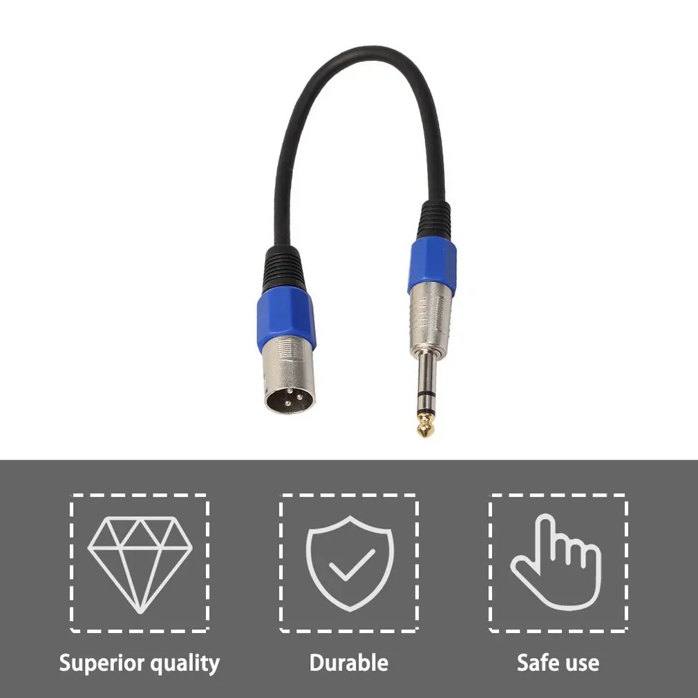 ชาย XLR ถึง6.35มม.แจ็คสเตอริโอสายเคเบิล0.3M,0.5M,1M,2M,3M สาย XLR Audio Active Powered ลำโพงตะกั่ว TRS Balanced 99% ทองแดงบริสุทธิ์