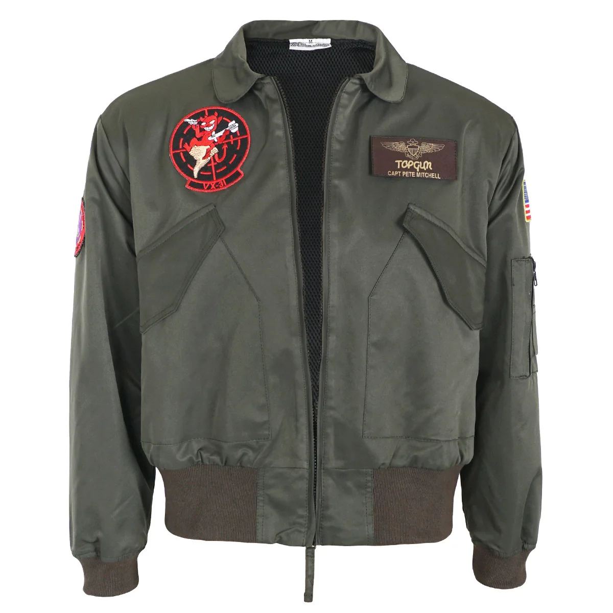 Top Gun Jacket Maverick Bomber Cosplay Pilot kostium kurtka kurtki z suwakiem