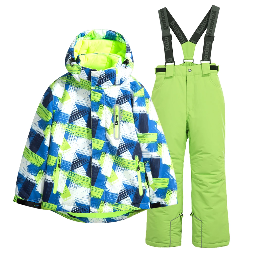 Children's Snowsuits -30 Degree Boys Girls Snowboard Skiing Wear Waterproof Outdoor Sports Teen Kids Ski Jacket Snowpants Set