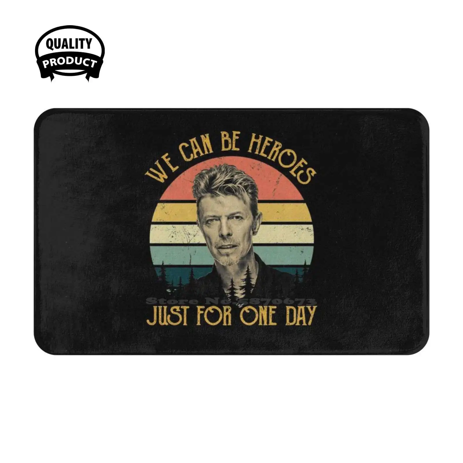 Classic We Can Be Heroes Just For One Day Soft Cushion Home Carpet Door Mat Car Rug Music 70S 80S Stevie Nicks Classic Legends