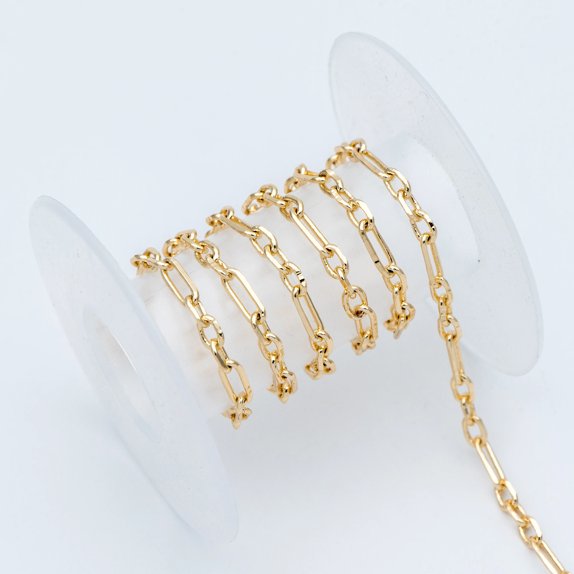 Oval Link Chains 2.4/ 3.2/ 3.6/ 4mm, 18K Gold Plated Brass, Color Not Easily Tarnish (#LK-275)/ 1 Meter=3.3 Ft