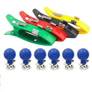 4 개/대 ECG EKG 사지 클립 전극 6 개/몫 성인 ecg/ekg 전극 Ag/AgCl 전극 가슴 흡입 공