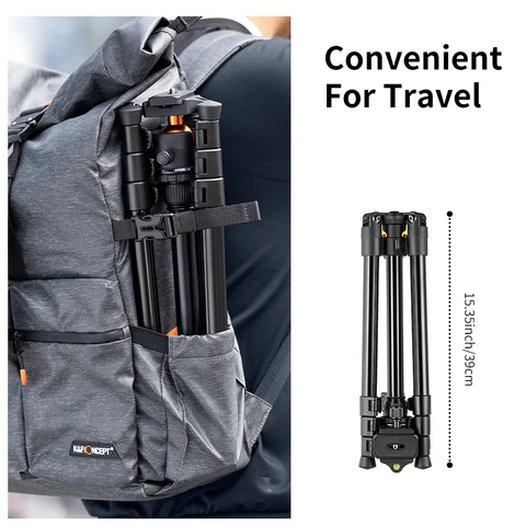 K&F Concept 62,99-дюймовый профессиональный алюминиевый штатив для DSLR — внешний вид товара