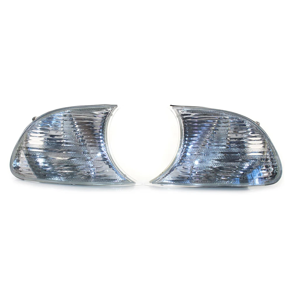 2x Auto Front Turn Signal Lamp Corner Lights Shell w/ Clear Lens For BMW 3 Series E46 2DR 2000 2001 323Ci 325Ci 328Ci 330Ci