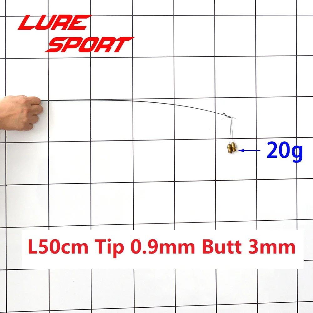 LureSport 솔리드 카본 로드 팁 블랭크, 페인트 로드, 건물 구성 요소 없음, 낚싯대 수리, DIY 액세서리, 4 개, 50cm