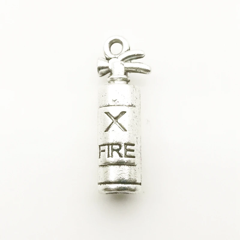 New Fireman Logo Alloy Souvenir Jewelry Accessories Fire Extinguisher Badge Hard Hat Model Cute Gift Pendant Bag Charm Sorority