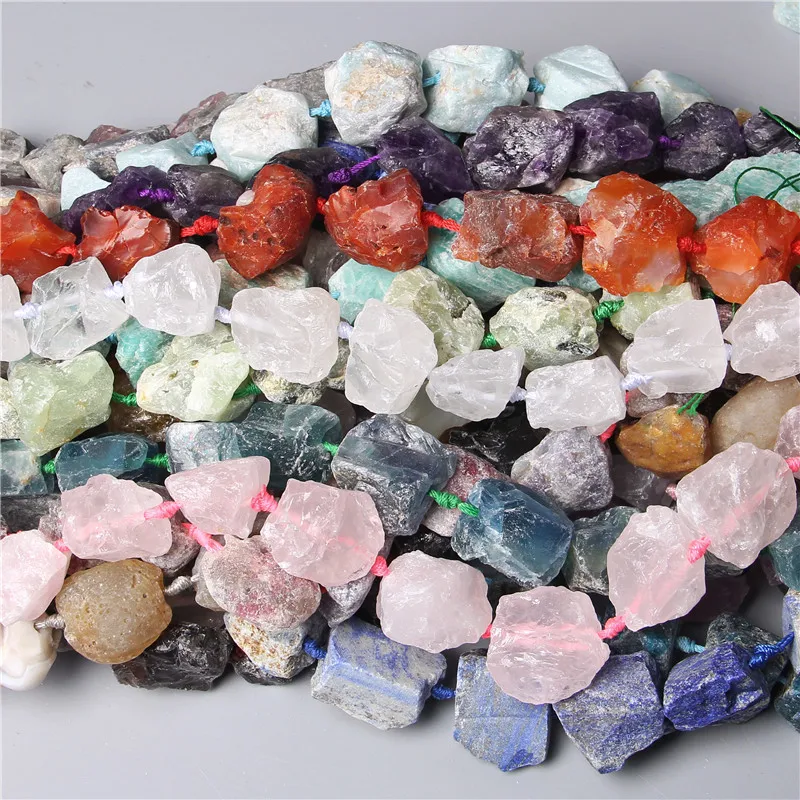 2-3cm Natural Clear White Quartz Beads Freeform Raw Minerals Crystal Nugget Stone Beads Gravel For Jewelry Making DIY 7-8Pcs