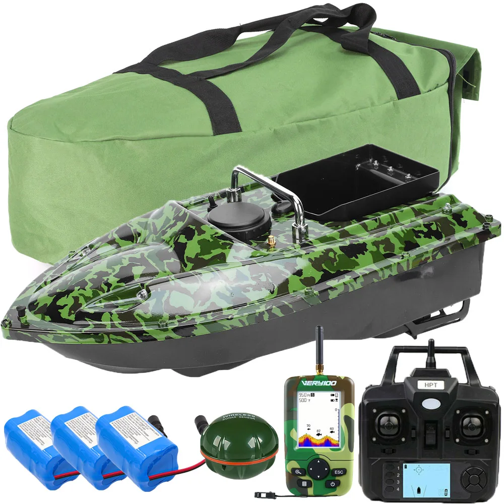 Gps isca de pesca barco sem fio carpa gancho de pesca pós isca barco lcd fishfinder sonar sensor catapulta funil barco com carrybag