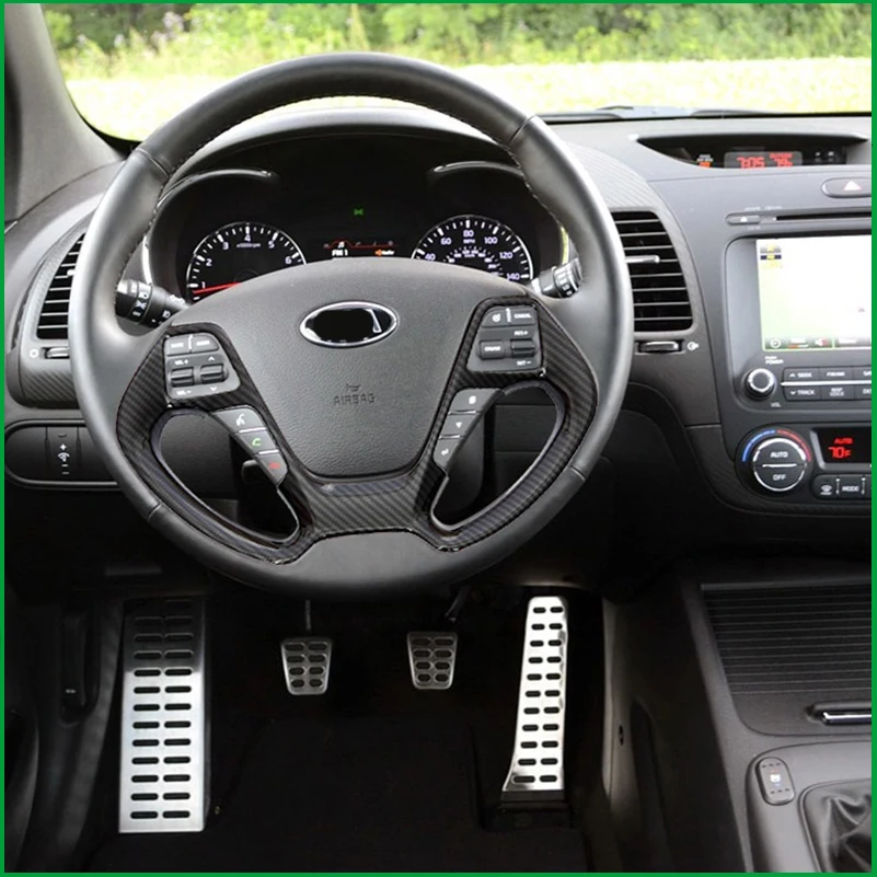 Car Interior Steering Wheel Button Decoration Cover Sticker Trim for KIA Ceed 2013 2014 2015 Auto Parts