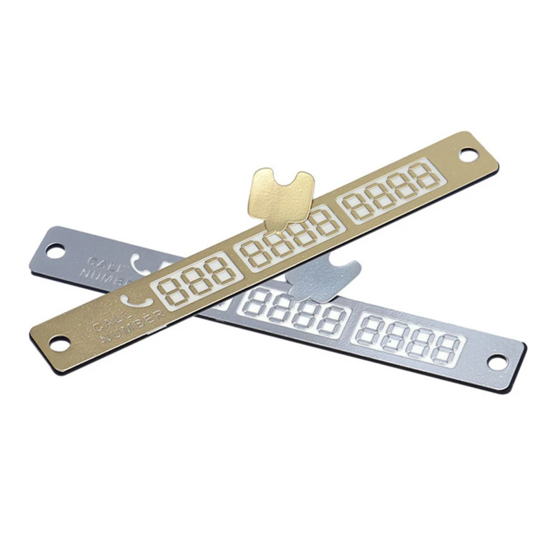 Targa per auto 15x2cm luminoso adesivo per carta di parcheggio temporaneo per auto numero di telefono luce notturna piastra a ventosa Car Styling