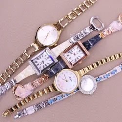 SALE!!! Old Type X-cer O.S Crystal Rhinestones Lady Women's Watch Japan Mov't Hours Metal Ceramic Girl's Gift No Box