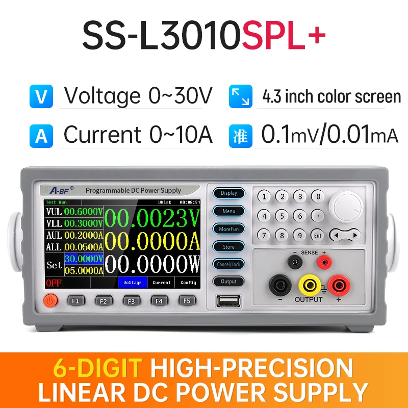 A-BF Programmable Linear DC Regulated Bench Power Supply 6 Digit Adjustable Power Source Color Screen Voltage Current Regulator