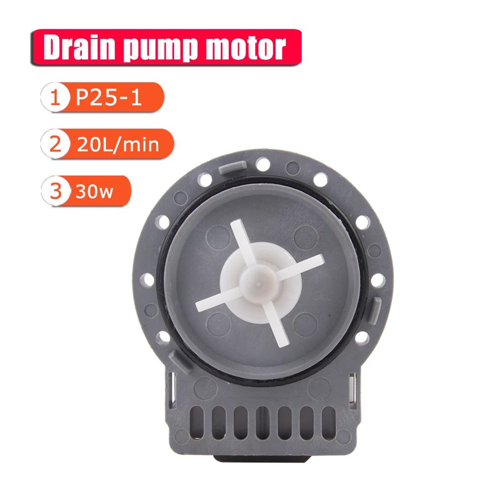 

ultra durable 30W washing machine drain pump motor 220v general washer drain pump replacement kit for laundry appliance parts