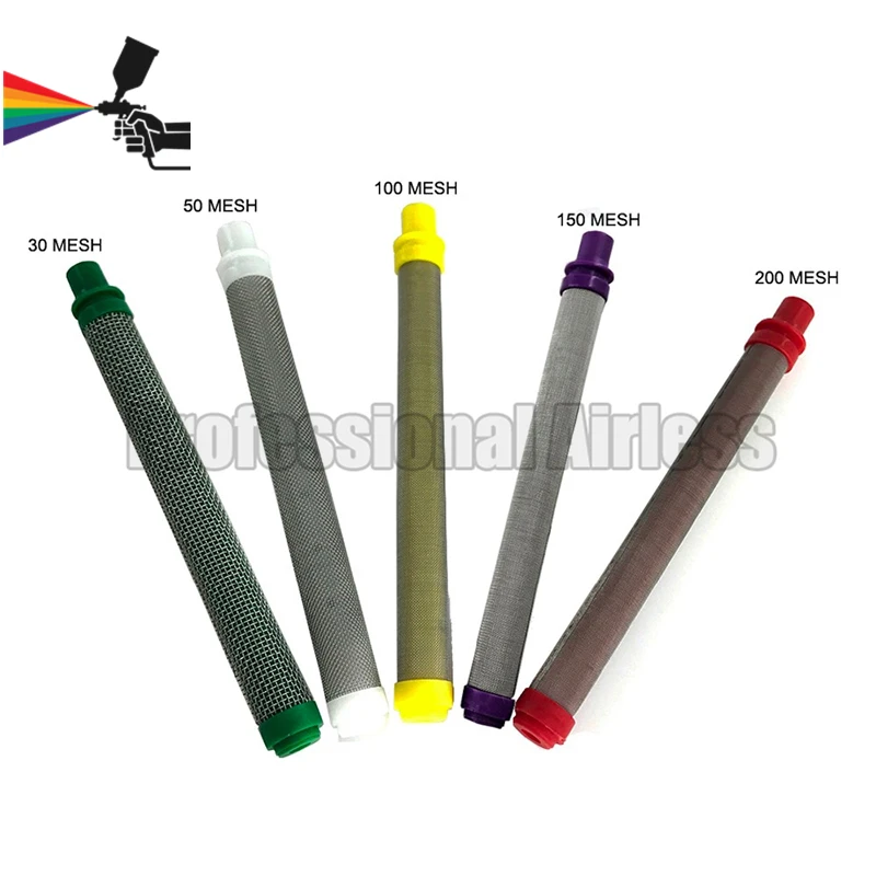 Filtro per pistola Airless 10 pezzi filtro a pistola tipo Push-In 30/50/100/150/200 Mesh per pistola a spruzzo per vernice Airless Wagner