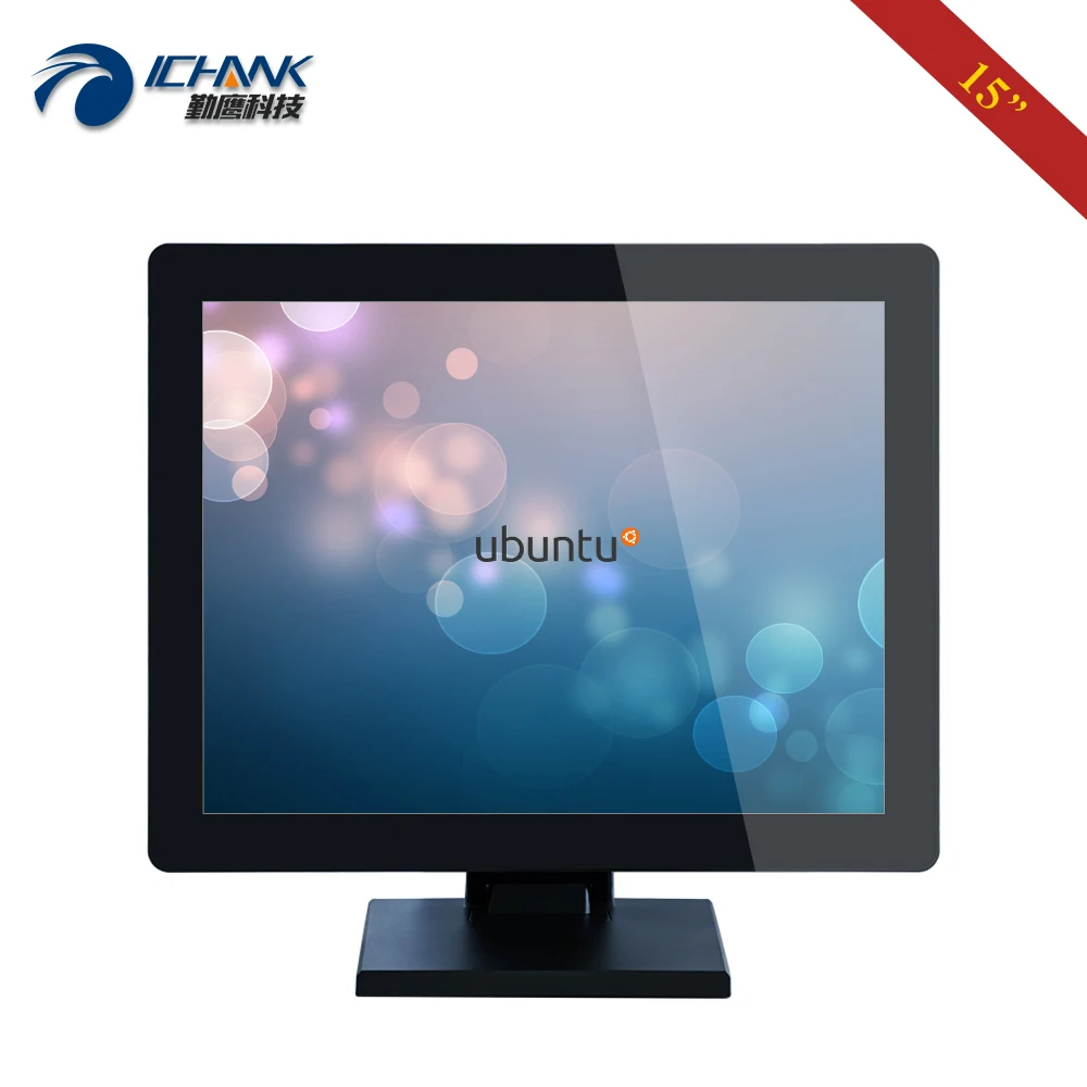 

15"inch Waterproof Screen PC Monitor with Resistive Touchscreen Folding Base Support Linux Ubuntu Raspbian Debian OS ZP150JC-25L