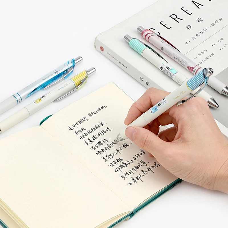 1pcs Pentel Energel Gel Pen Quick Drying Kawaii Pen Stripe Clena BLN75L Press Color Pens For School Student Stationery 0.5mm