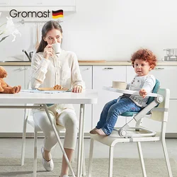 Gromast-asiento elevador portátil y plegable para niños, silla de comedor para comer, ajustable, mesa de bebé