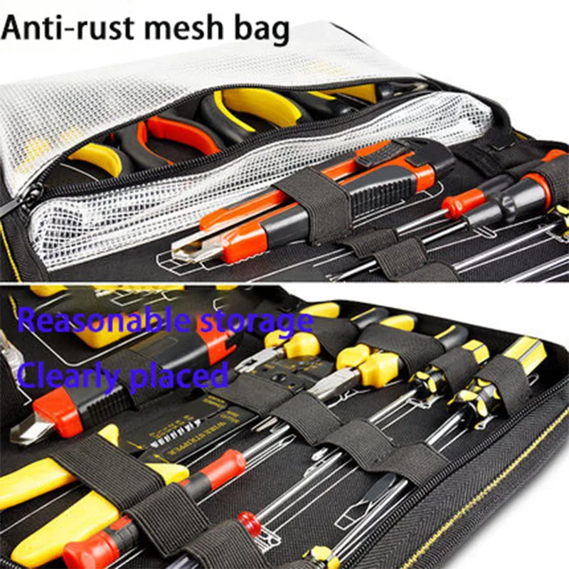 Electricians Hard Plate Tool Hand Bag Portable Electrician Bag 600D Oxford Cloth Thicken Tool Bag Waterproof Tool Organizers