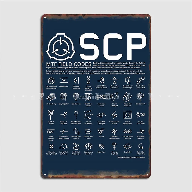 Scp Mtf Field Codes By Toadking Metal Sign Cinema Living Room Cave Pub Custom Wall Decor Tin Sign Poster