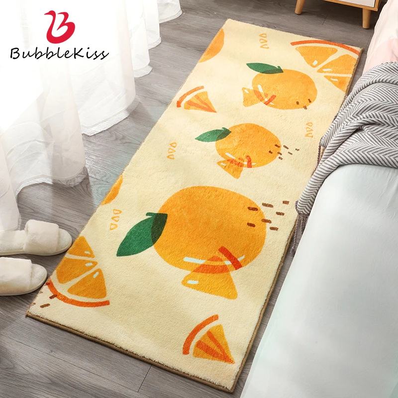 Bubble Kiss Cartoon Long Kids Bedroom Carpets Lamb Cashmere Home Living Room Non-Slip Carpet Sofa Tatami Bedside Rugs Door Mat