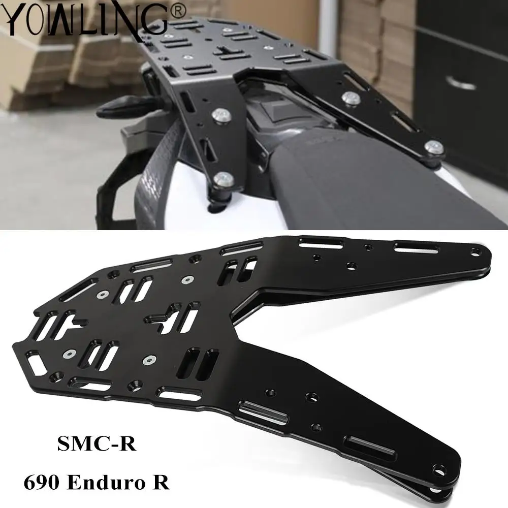 Motorcycle Aluminium Rear Rack Fender Luggage Holder Saddlebag Cargo Shelf Bracket For 690 Enduro R SMCR SMC-R 2019 2020 2021