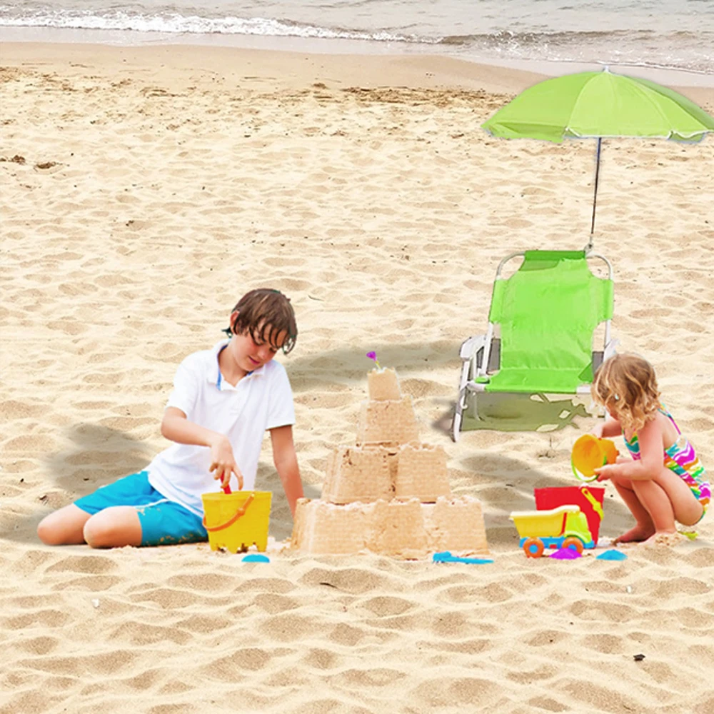 Portable Outdoor Beach Folding Chairs and Umbrellas, Multifunctional Deck Chairs for Children, Garden Accessories