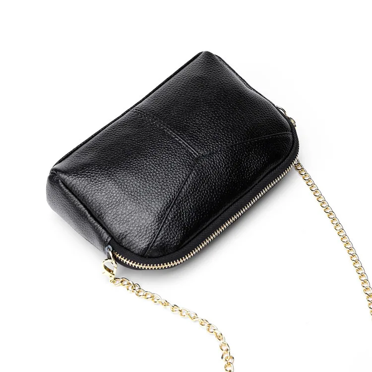 NIGEDU 100% Genuine Leather Women Messenger Bag mini Brand Female Shoulder Bag Clutchs Chain Crossbody Bag for Ladies Coin Purse