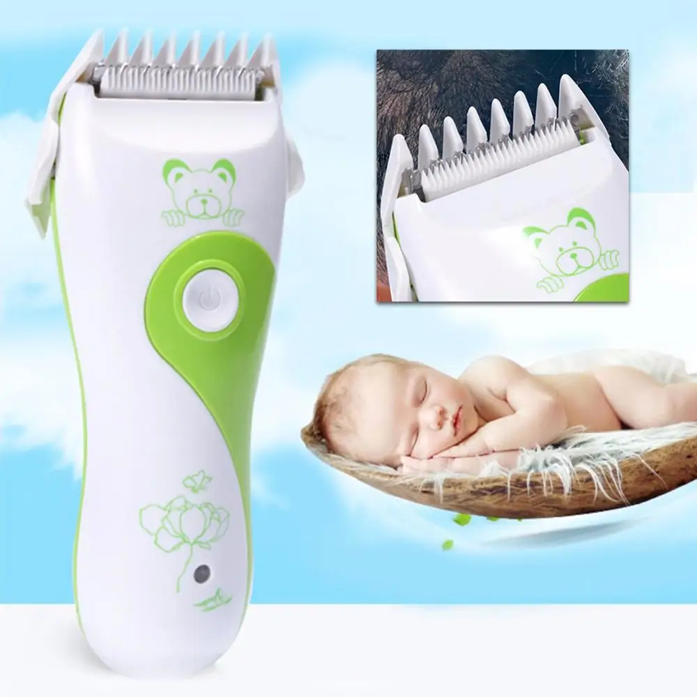 Mother Kids Baby Care Hair Care Baby Hair cutting Kit Cute bear painting Silent  long battery life quickly restores power