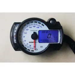 Motorcycle Digital Light LCD Speedometer 18000rpm Odometer Tachometer Speed Sensor 7-color Display Oil Level Meter Modern 299KMH