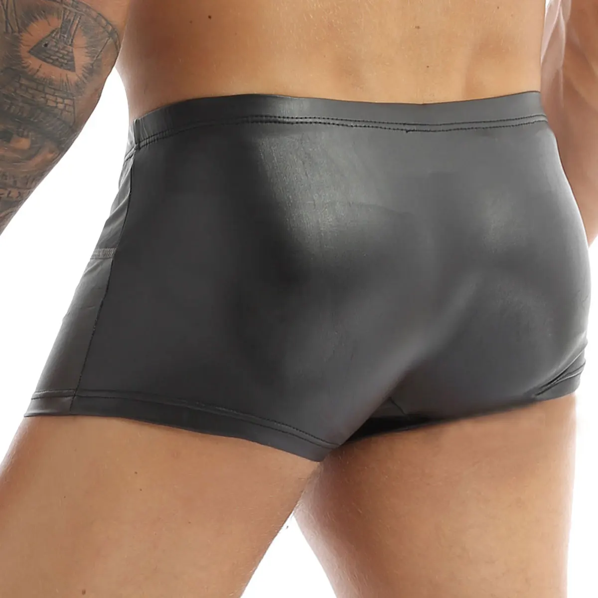 Men Sexy Lingerie Patent Leather Boxer Underwear Hot Shorts Underpants boxer homme boxershorts slip sexy homme Shorts Clubwear