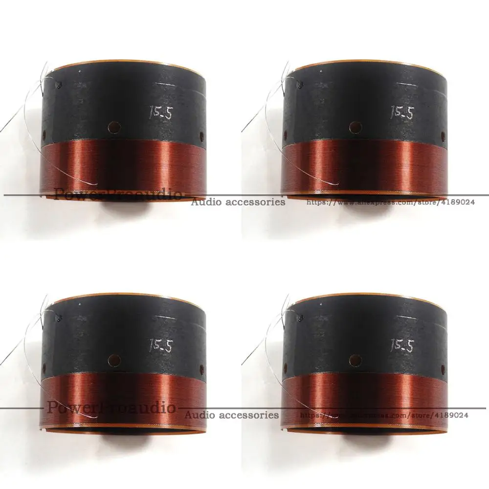 4PCS 75.5MM Bass Voice Coil Woofer With Sound Air Outlet Hole For 12 inch -18 inch Subwoofer Speaker 8OHM IN / OUT