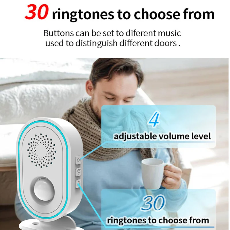 Tuya Wifi Deurbel Draadloze Welkom Groet Chime 433Mhz Motion Sensor Pir Infrarood Detecteren Smart Home Security Alarm Systeem