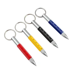 1/20/PCS/LOT NEW Multifunction pen Mini Pocket-size Metal Ballpoint Pen Rotating Small Portable Oil Pen Tool Pen Keychain