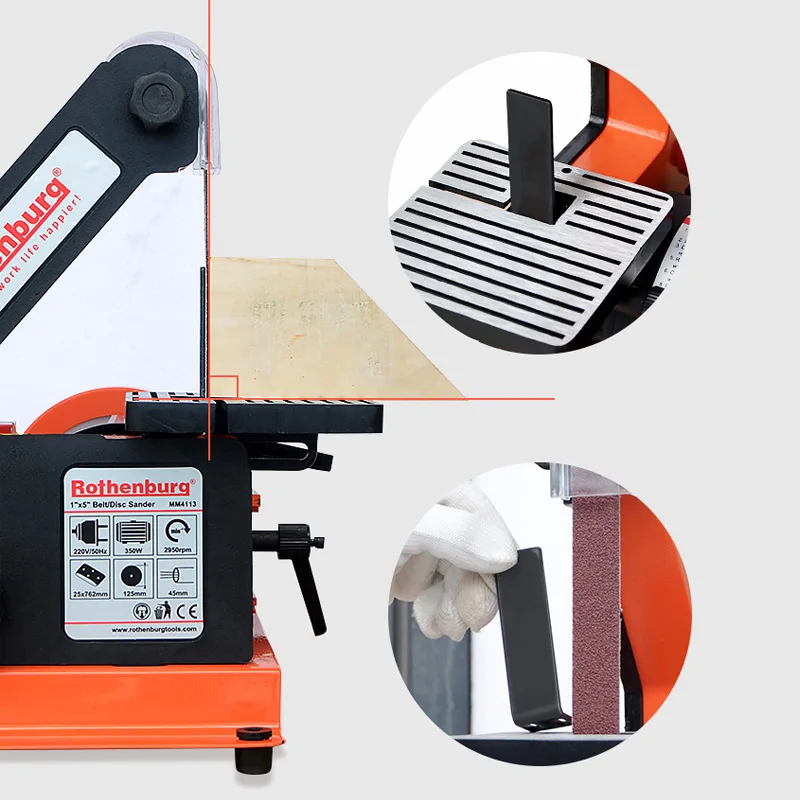 Electric Belt Machine Sander 350W Sanding Grinding Polishing Machine Abrasive Belt Grinder Polisher Cutter Edges Power Tool