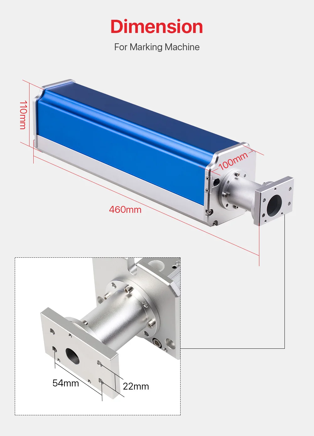 Ultrarayc Faser Laser Pfad Bule & Red Fiber Kennzeichnung Optische System Teil für Faser Laser Kennzeichnung Maschine – Detail 3
