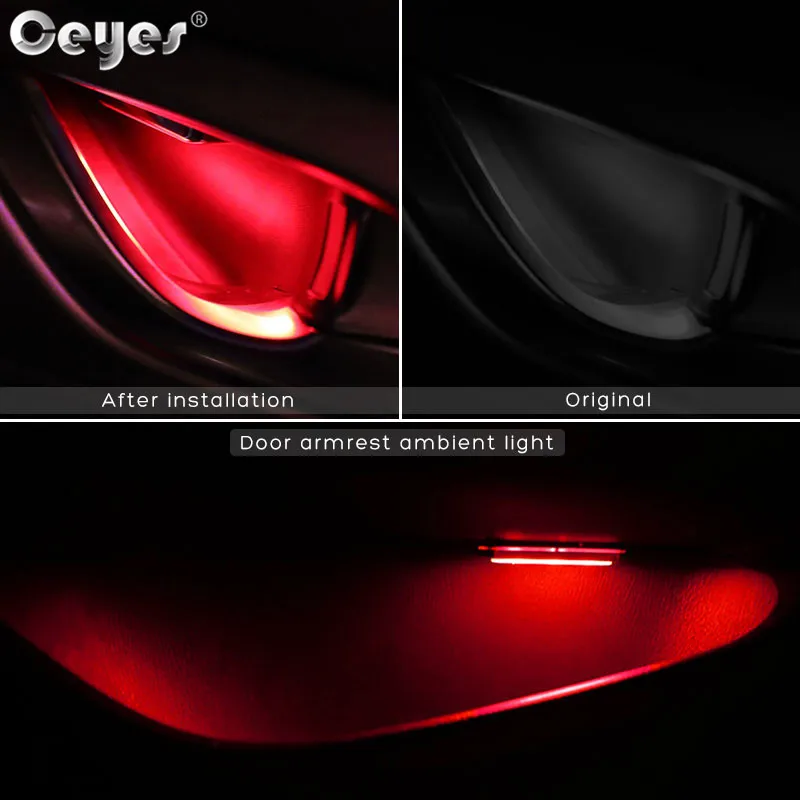 Mini Car Door Bowl decoration Light 12V Auto Interior Atmosphere Welcome Lamp Low Power Colorful LED Strip for BMW Audi All Car