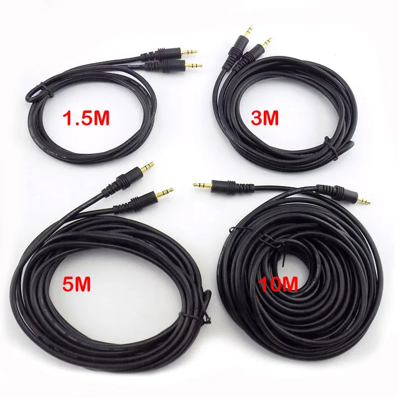 

1.5/3/5/10/15M/20M 3.5mm Male to Male Jack Audio Stereo Aux Extension Cable Cord for TV Computer Laptop MP3/MP4