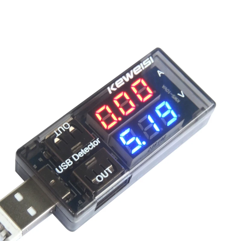 Blue Red Dual Display USB Tester 5V 12V Digital Voltmeter Ammeter Car Voltage Meter Detector Monitor Power Bank Charger Doctor