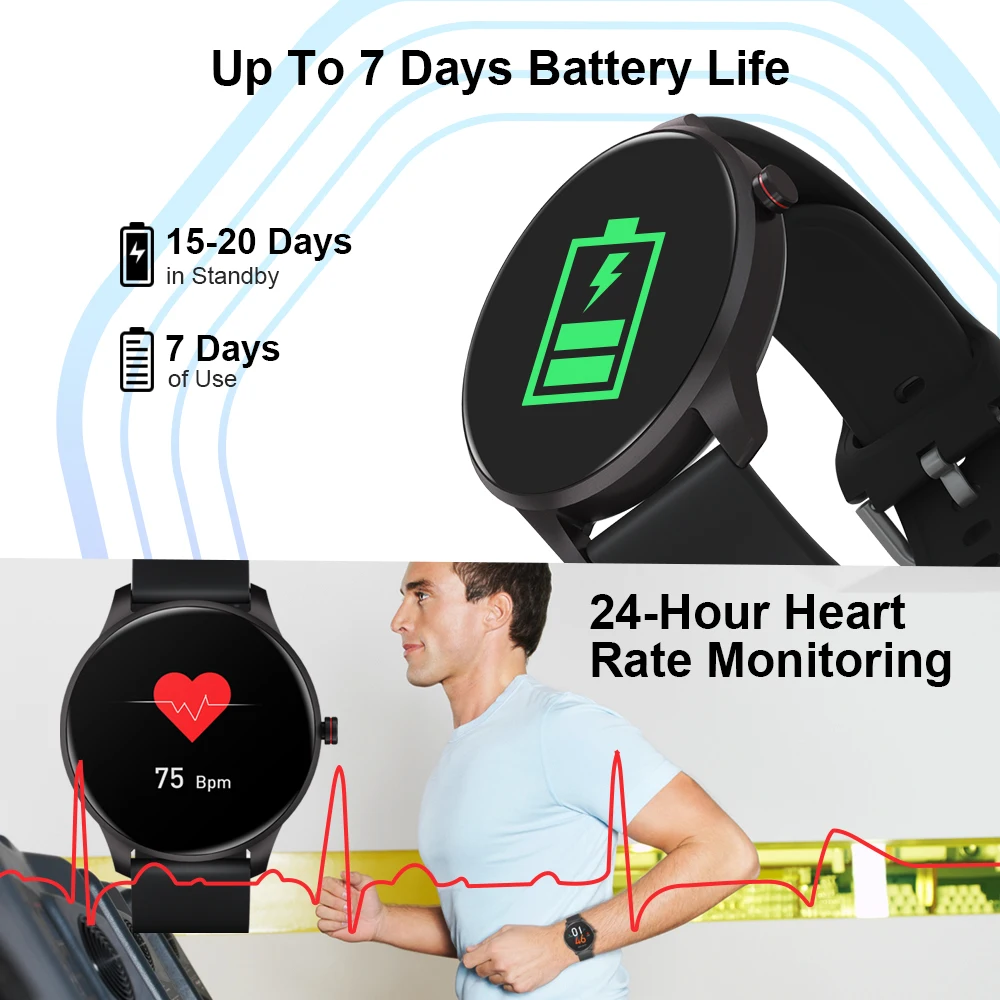 IP68 Vízhatlan esőköpény smartwatch cubot W03 android IOS Sportág nézni számára férfiak Nők Szív Aránypár Kalória Használhatóság Hajóvontató Toronyóra számára xiaomi