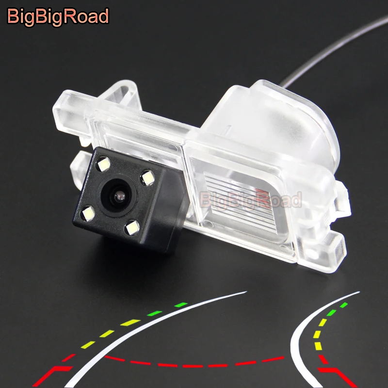 BigBigRoad For Mitsubishi Pajero Pinin TR4 iO America Version / L200 Triton 2015 Car Dynamic Trajectory Tracks Rear View Camera